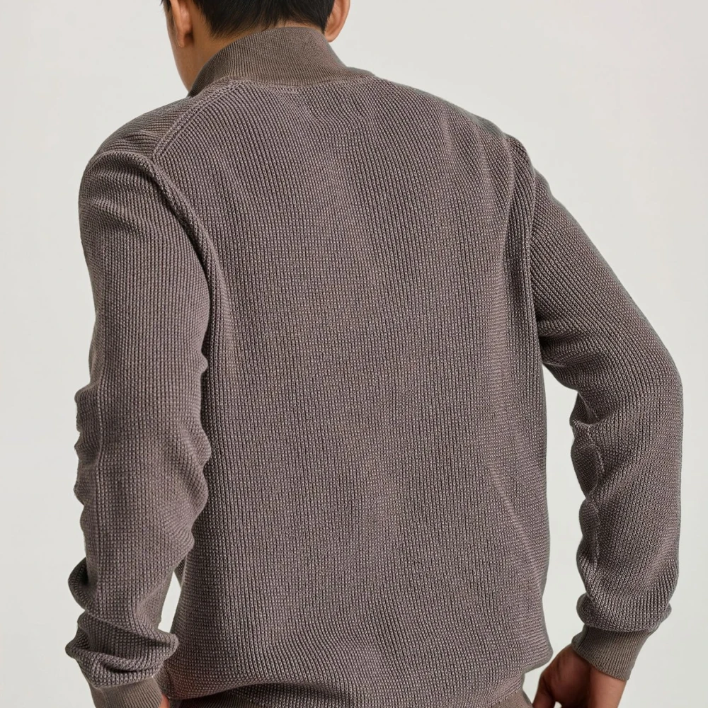 FUNKY BUDDHA Half-zip πουλόβερ με ψηλή λαιμόκοψη