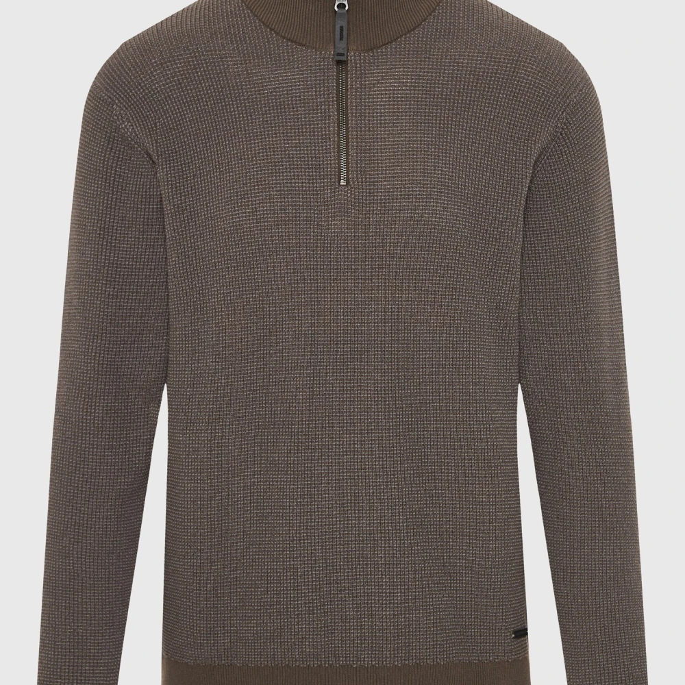 FUNKY BUDDHA Half-zip πουλόβερ με ψηλή λαιμόκοψη