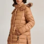 FUNKY BUDDHA Long fit puffer μπουφάν με αποσπώμενη γούνα