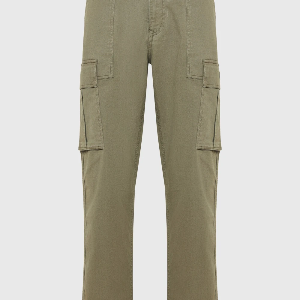 FUNKY BUDDHA Loose fit cargo παντελόνι σε micro ζακάρ ύφανση (d