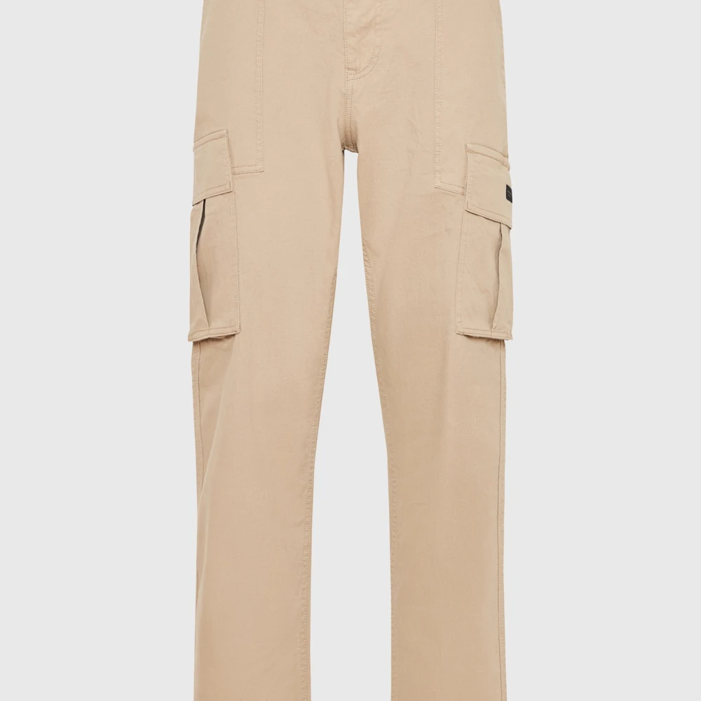 FUNKY BUDDHA Loose fit cargo παντελόνι σε micro ζακάρ ύφανση (d