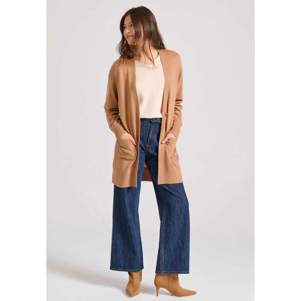 FUNKY BUDDHA Loose fit cashmere blend πλεκτή ζακέτα