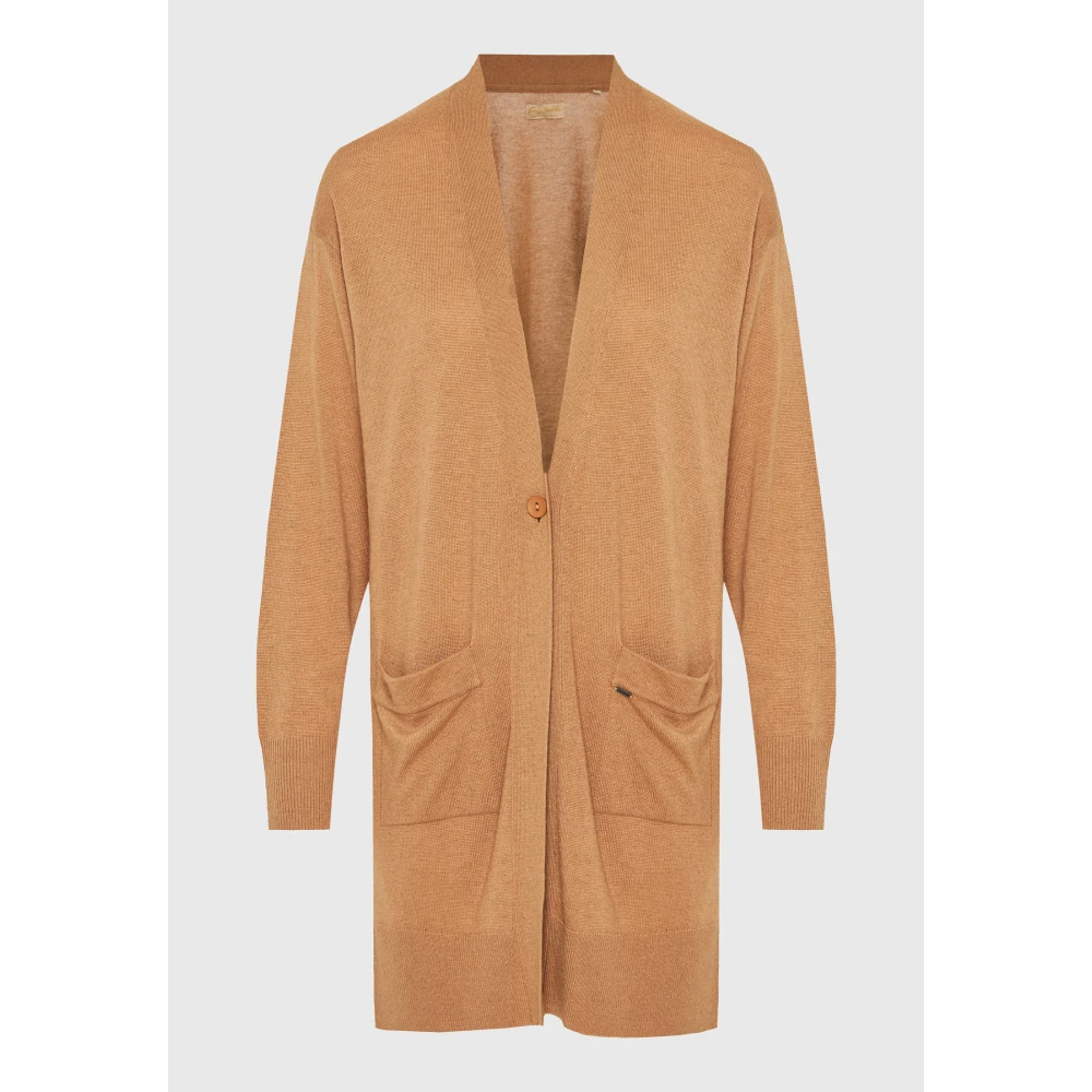 FUNKY BUDDHA Loose fit cashmere blend πλεκτή ζακέτα