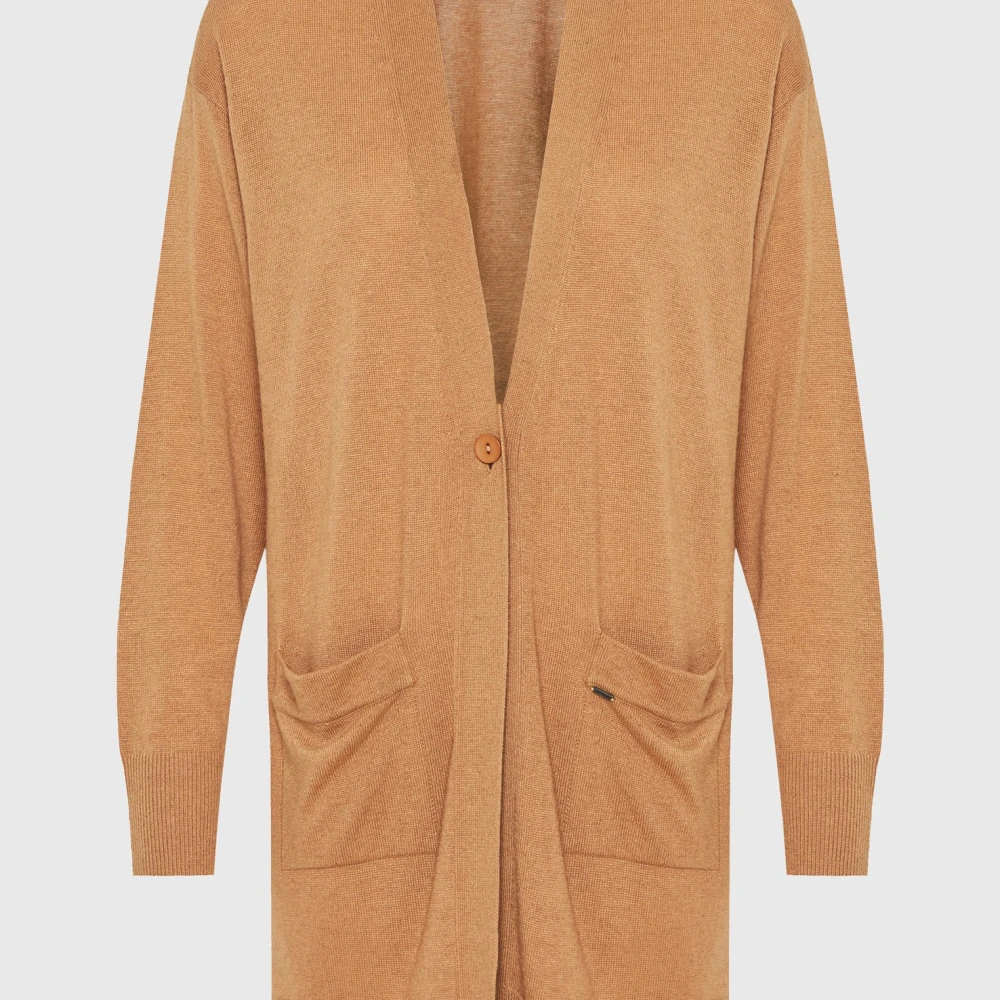 FUNKY BUDDHA Loose fit cashmere blend πλεκτή ζακέτα