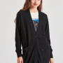 FUNKY BUDDHA Loose fit cashmere blend πλεκτή ζακέτα