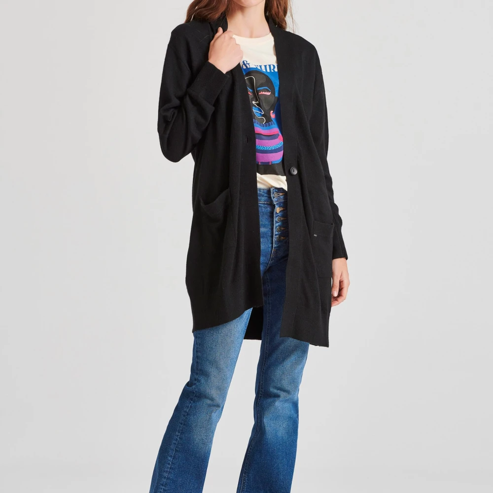 FUNKY BUDDHA Loose fit cashmere blend πλεκτή ζακέτα