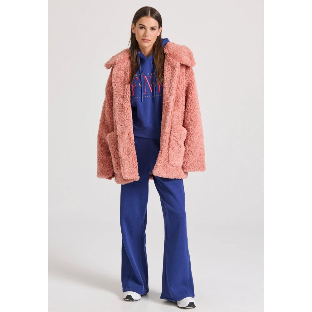 FUNKY BUDDHA Loose fit faux fur jacket
