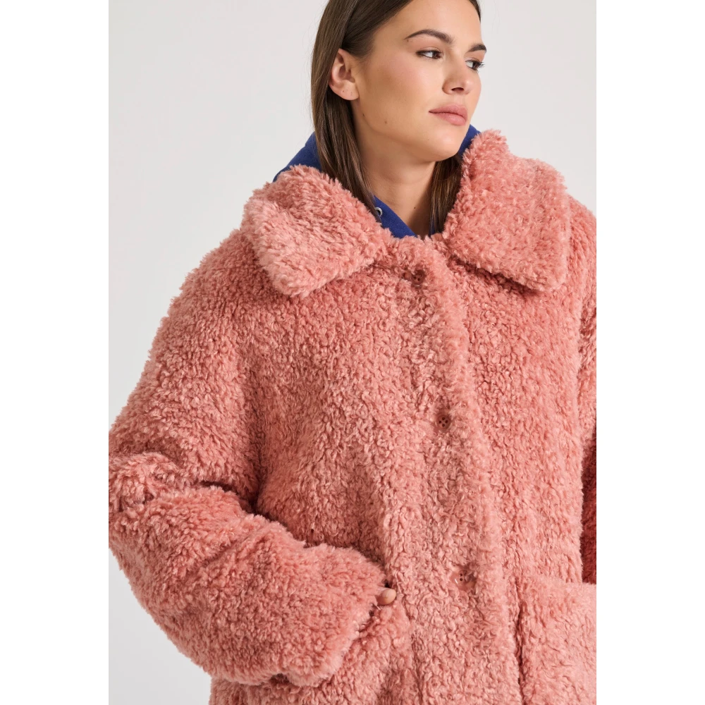 FUNKY BUDDHA Loose fit faux fur jacket
