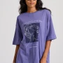 FUNKY BUDDHA Loose fit t-shirt με frame τύπωμα