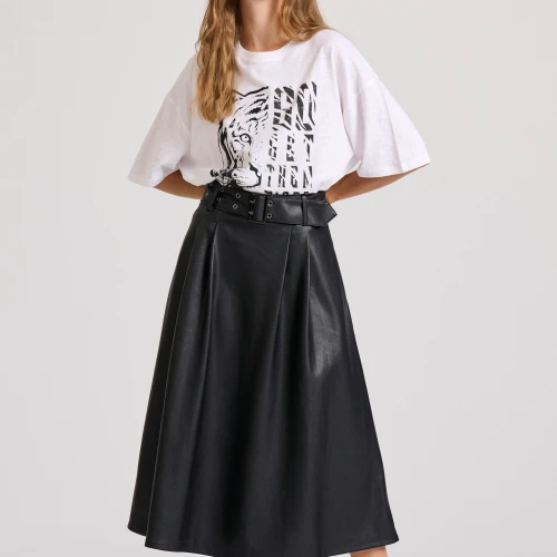 FUNKY BUDDHA Loose fit t-shirt με τύπωμα στο στήθος