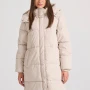 FUNKY BUDDHA Loose fit μακρύ puffer μπουφάν με αποσπώμενη κουκο
