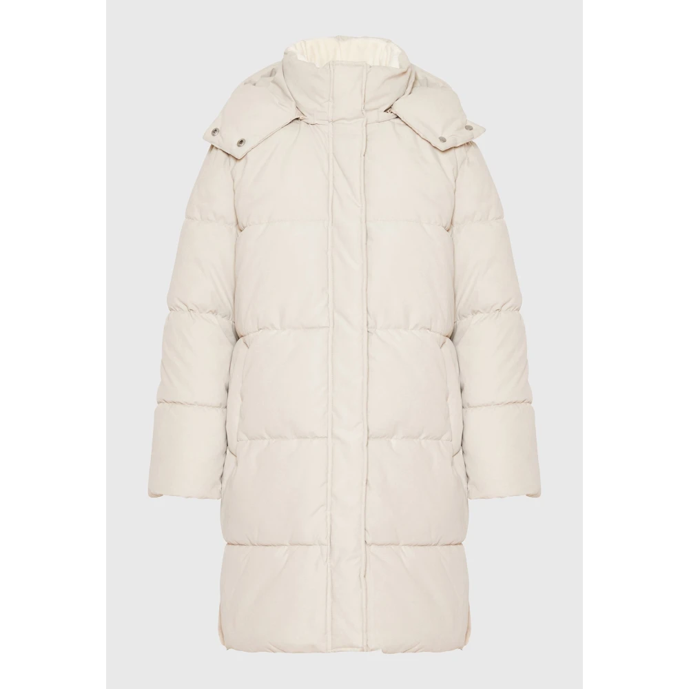 FUNKY BUDDHA Loose fit μακρύ puffer μπουφάν με αποσπώμενη κουκο