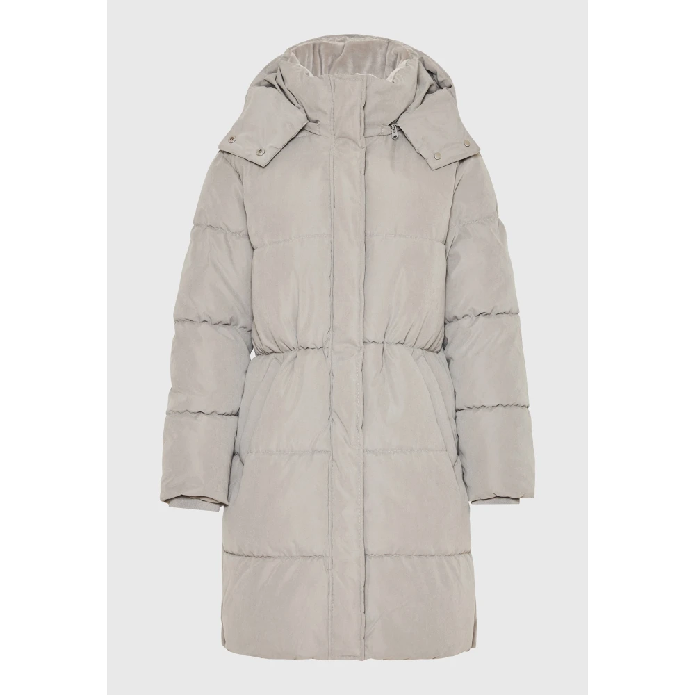 FUNKY BUDDHA Loose fit μακρύ puffer μπουφάν με αποσπώμενη κουκο