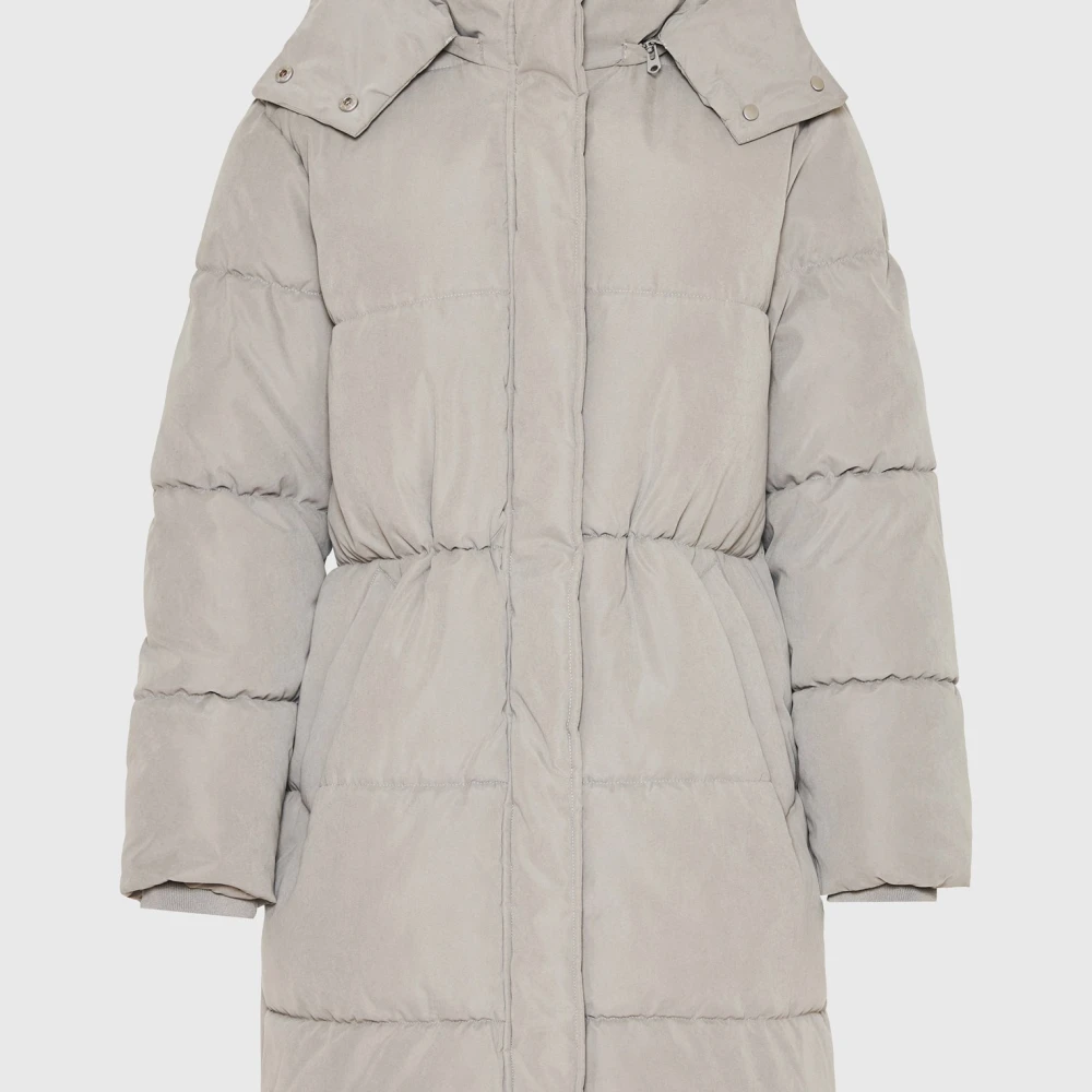 FUNKY BUDDHA Loose fit μακρύ puffer μπουφάν με αποσπώμενη κουκο