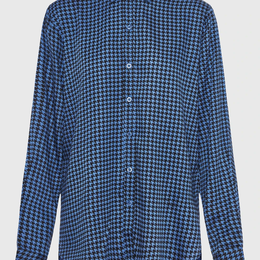 FUNKY BUDDHA Loose fit μακρύ καρό πουκάμισο