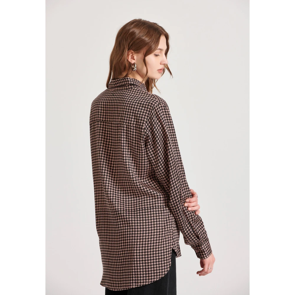 FUNKY BUDDHA Loose fit μακρύ καρό πουκάμισο