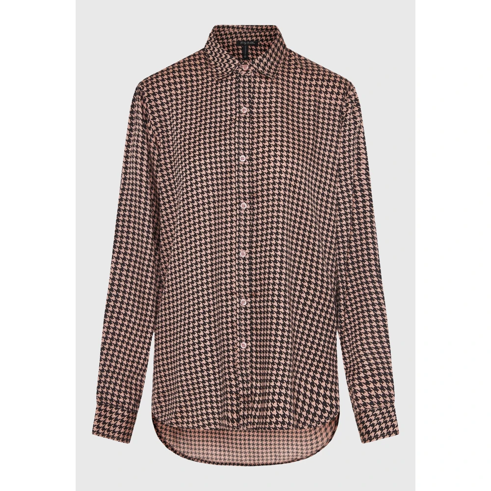 FUNKY BUDDHA Loose fit μακρύ καρό πουκάμισο