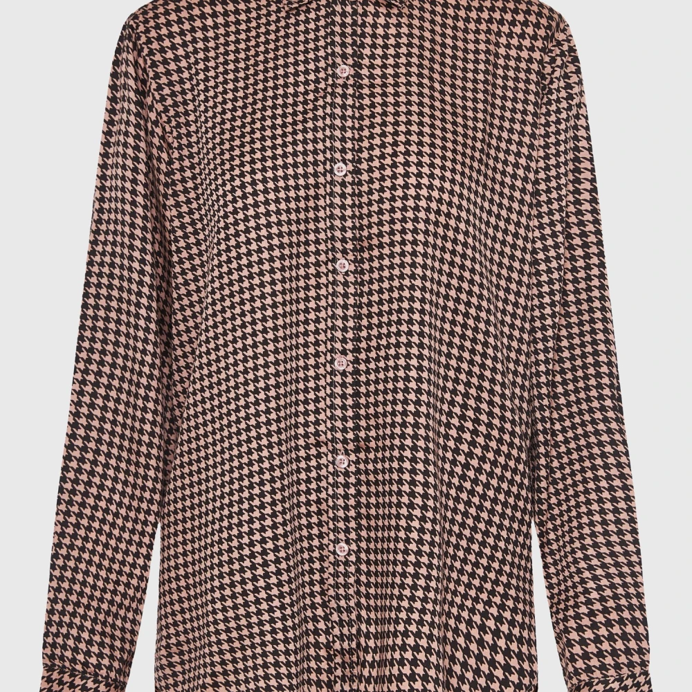 FUNKY BUDDHA Loose fit μακρύ καρό πουκάμισο