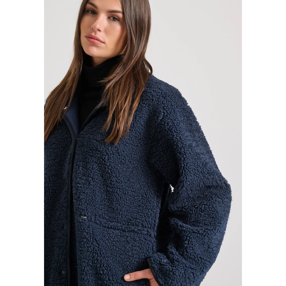 FUNKY BUDDHA Loose fit παλτό από οικολογική γούνα