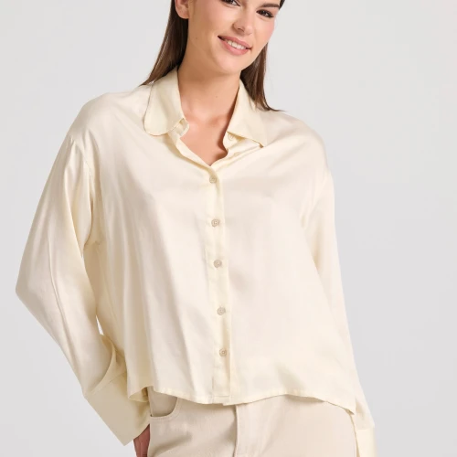 FUNKY BUDDHA Loose fit πουκάμισο από βισκόζη