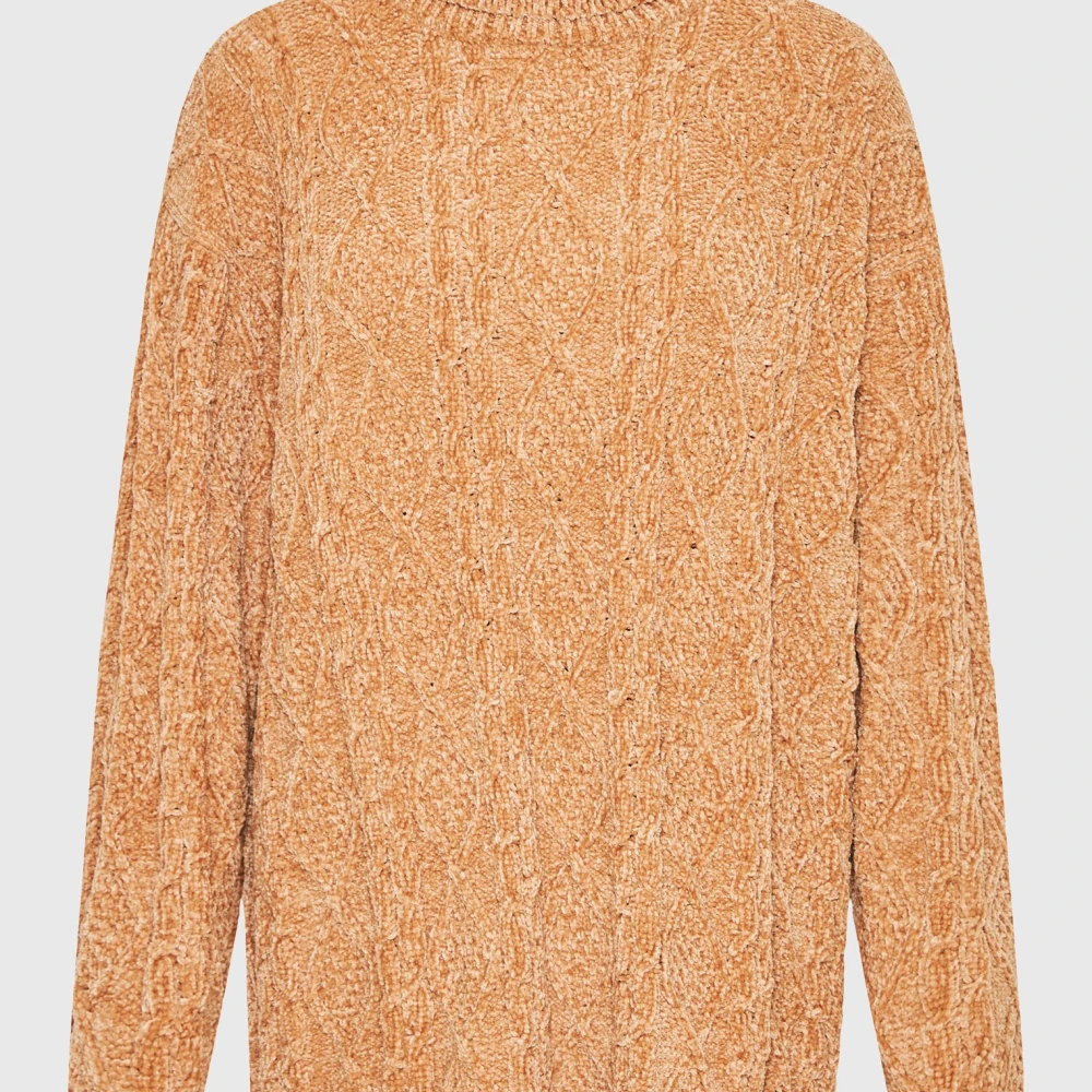 FUNKY BUDDHA Loose fit σενίλ πουλόβερ ζιβάγκο με σχέδιο στην πλ