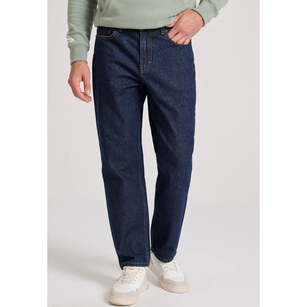 FUNKY BUDDHA Loose fit τζιν παντελόνι με destroyed effects