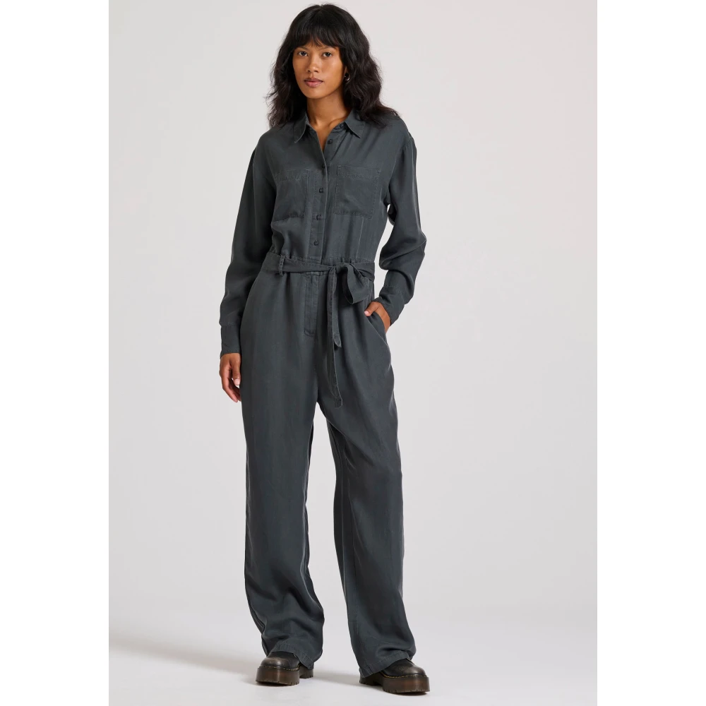 FUNKY BUDDHA Lyocell garment dyed ολόσωμη φόρμα