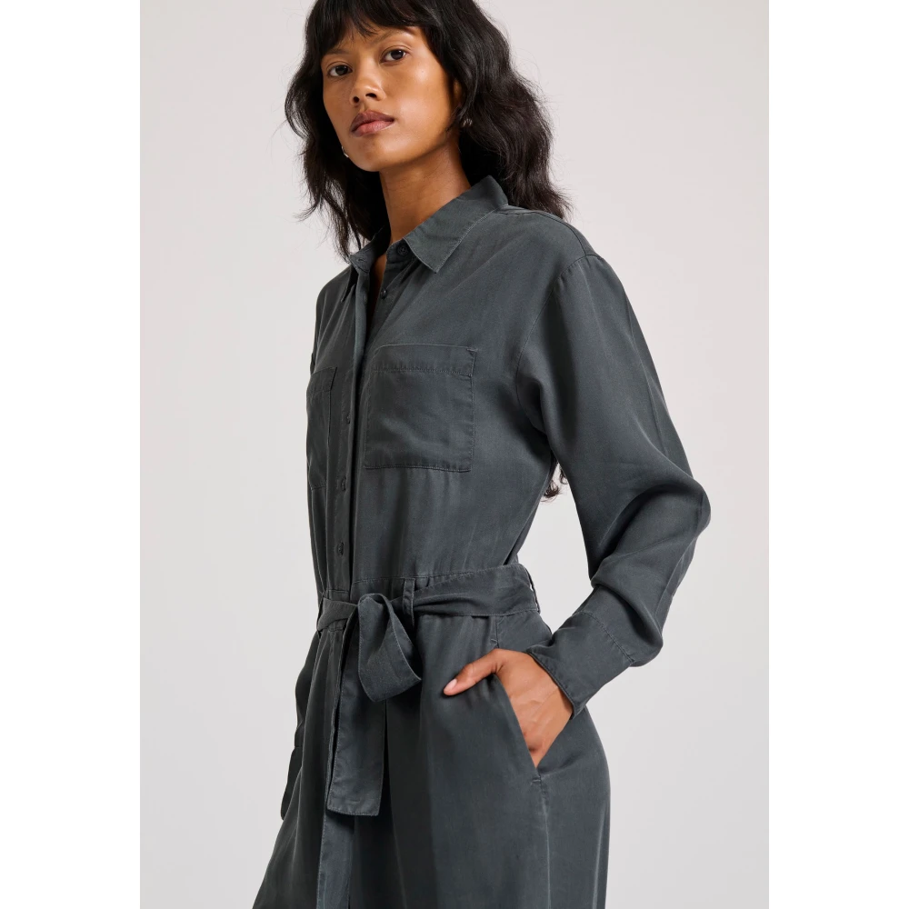 FUNKY BUDDHA Lyocell garment dyed ολόσωμη φόρμα