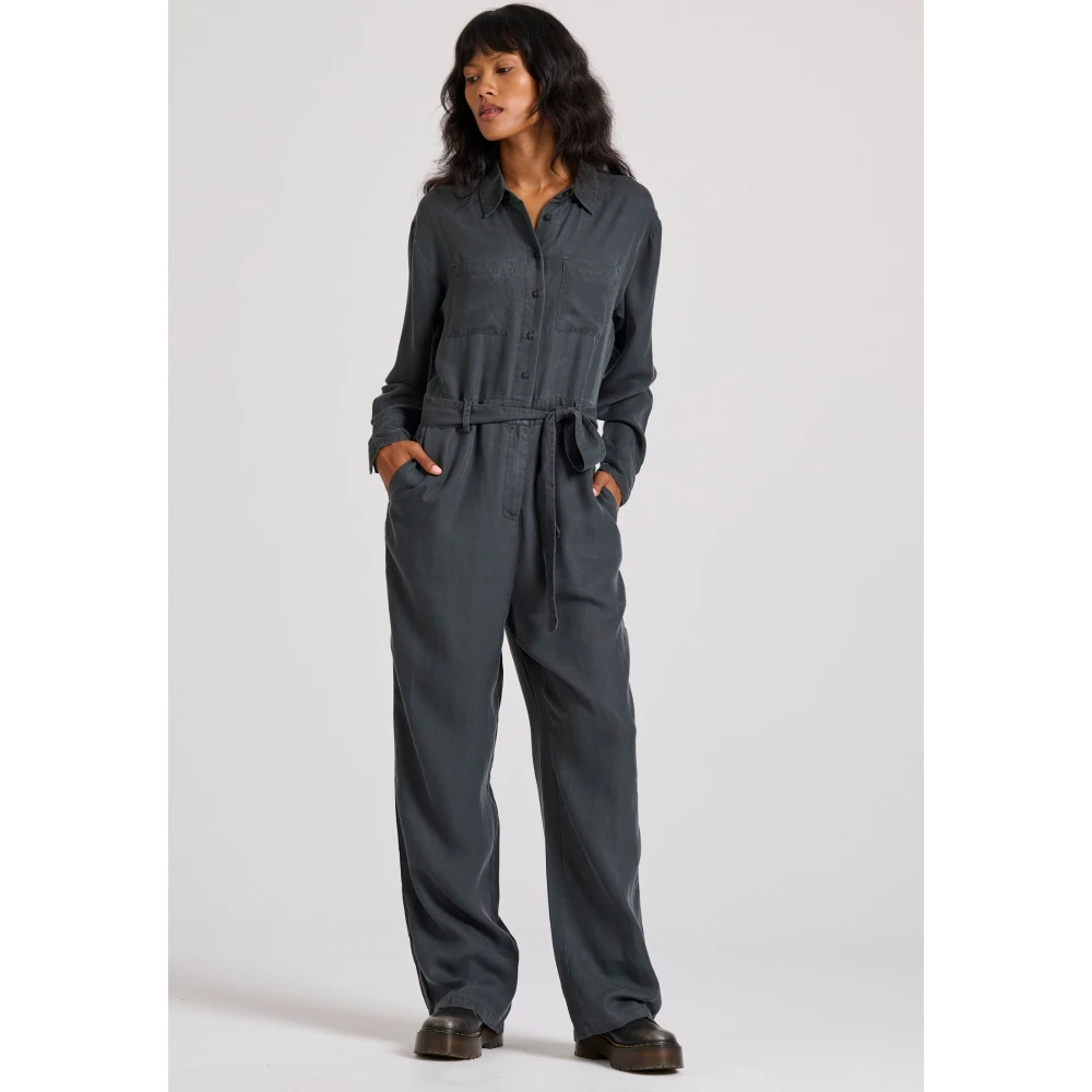 FUNKY BUDDHA Lyocell garment dyed ολόσωμη φόρμα