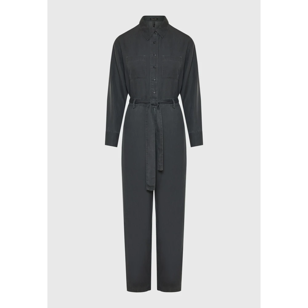 FUNKY BUDDHA Lyocell garment dyed ολόσωμη φόρμα