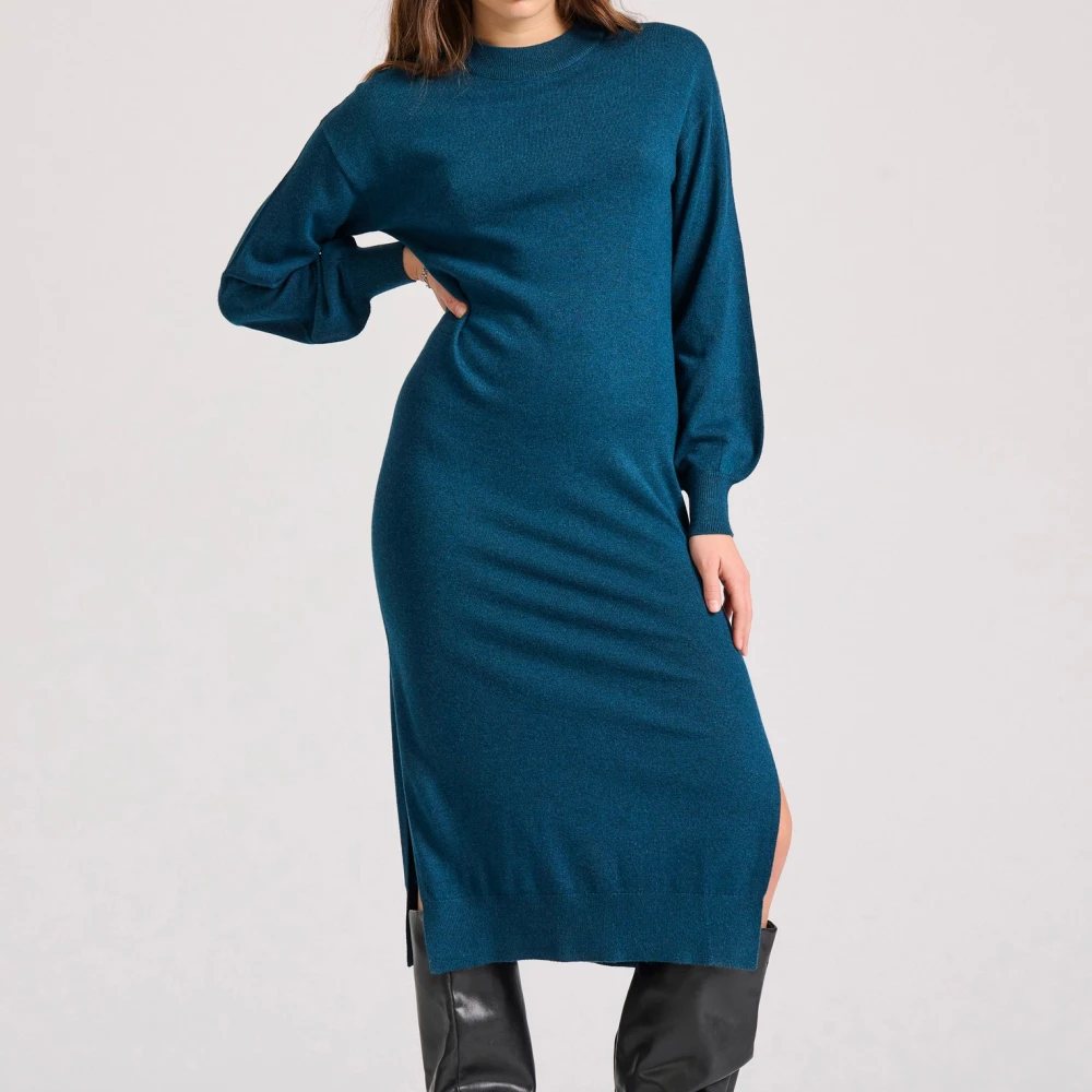 FUNKY BUDDHA Maxi πλεκτό φόρεμα από μαλλί και κασμίρ