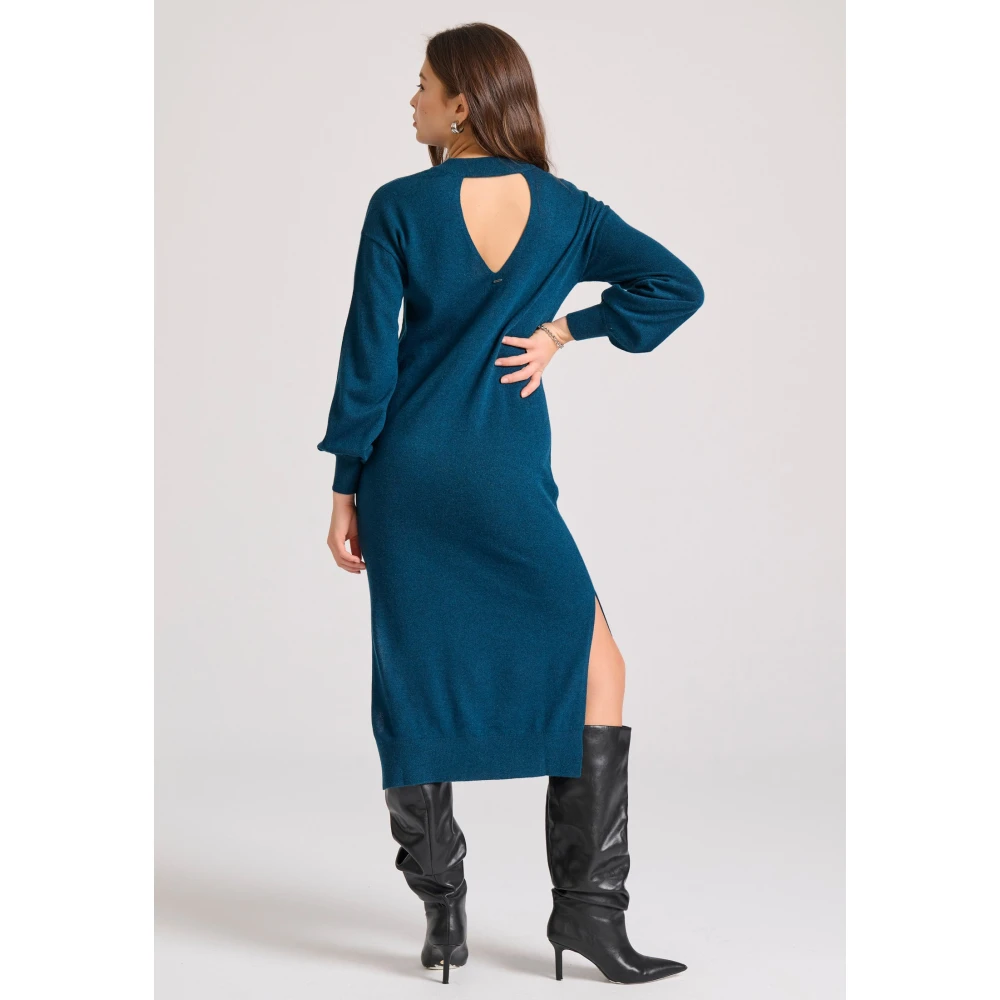 FUNKY BUDDHA Maxi πλεκτό φόρεμα από μαλλί και κασμίρ