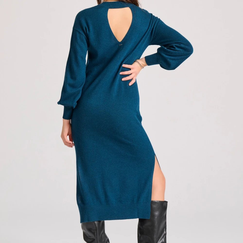 FUNKY BUDDHA Maxi πλεκτό φόρεμα από μαλλί και κασμίρ