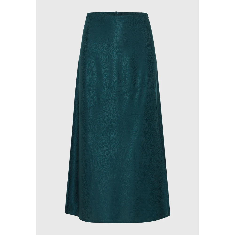 FUNKY BUDDHA Midi κρουαζέ φούστα σε ζακάρ ύφανση