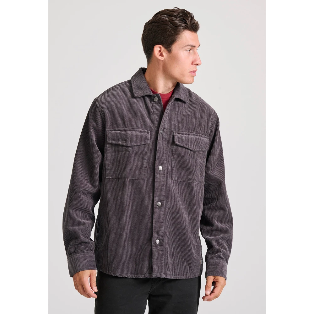 FUNKY BUDDHA Overshirt casual κοτλέ πουκάμισο