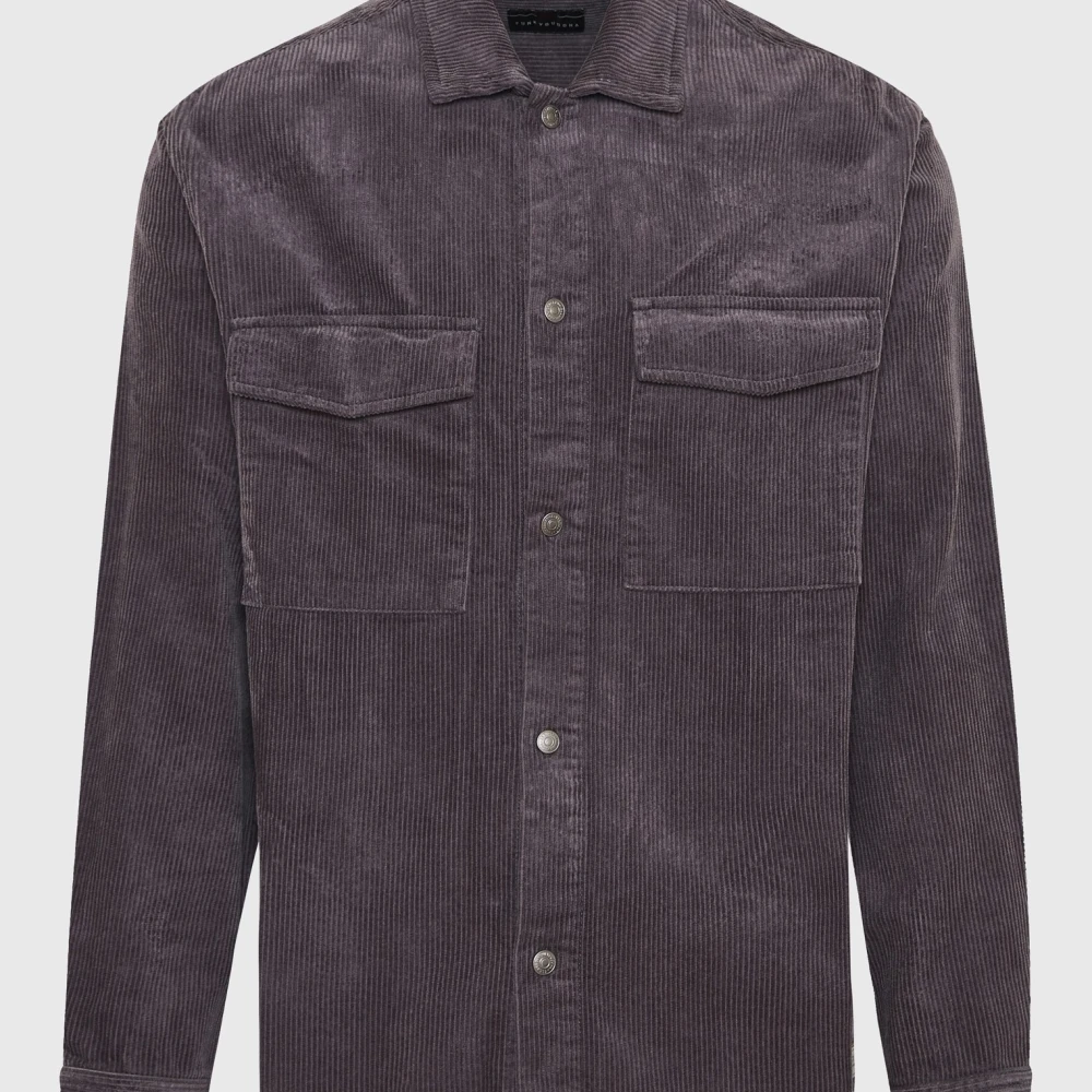 FUNKY BUDDHA Overshirt casual κοτλέ πουκάμισο