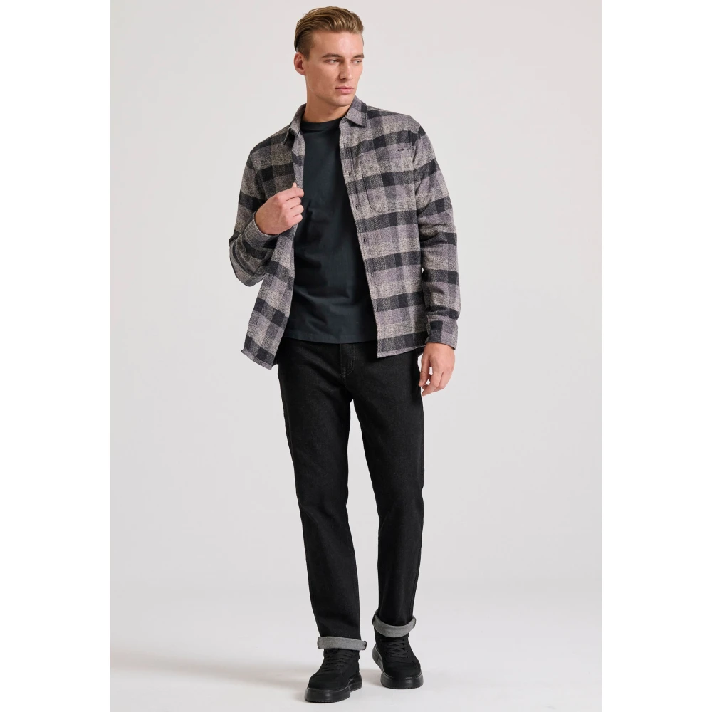 FUNKY BUDDHA Overshirt flannel καρό πουκάμισο