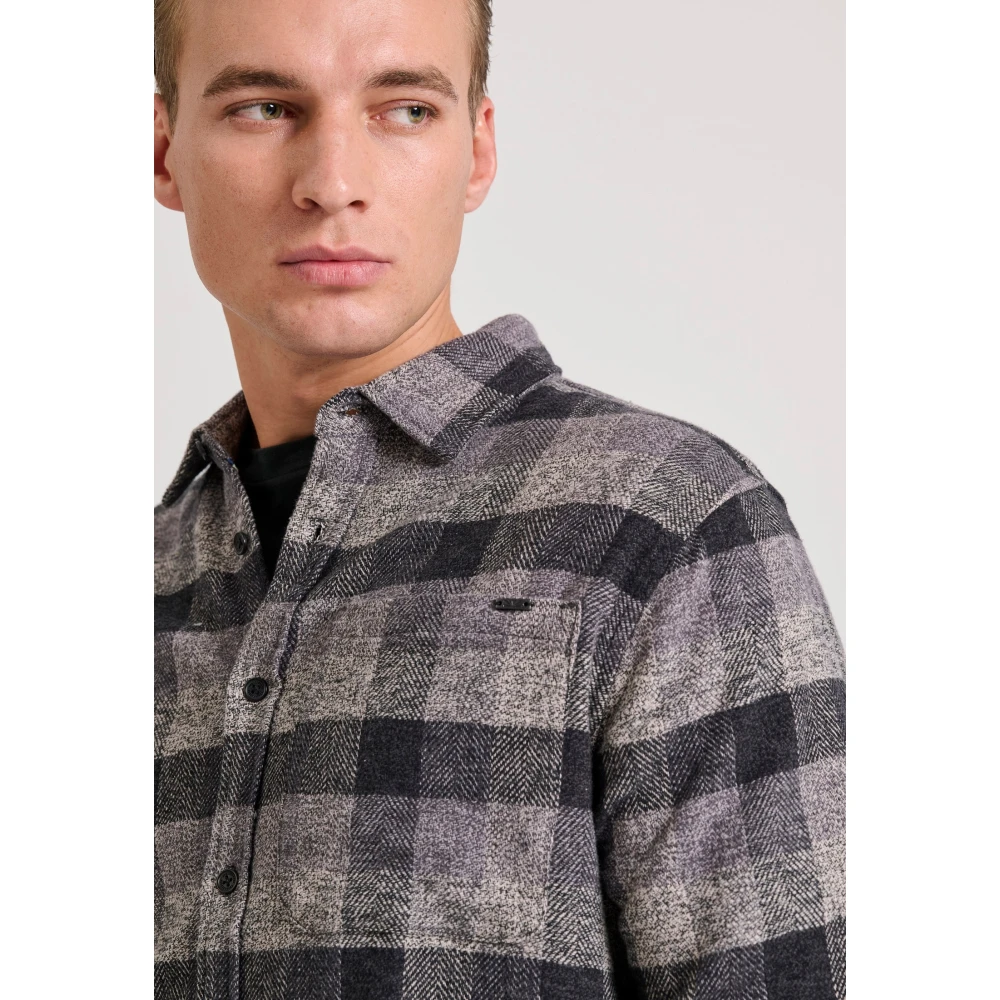 FUNKY BUDDHA Overshirt flannel καρό πουκάμισο