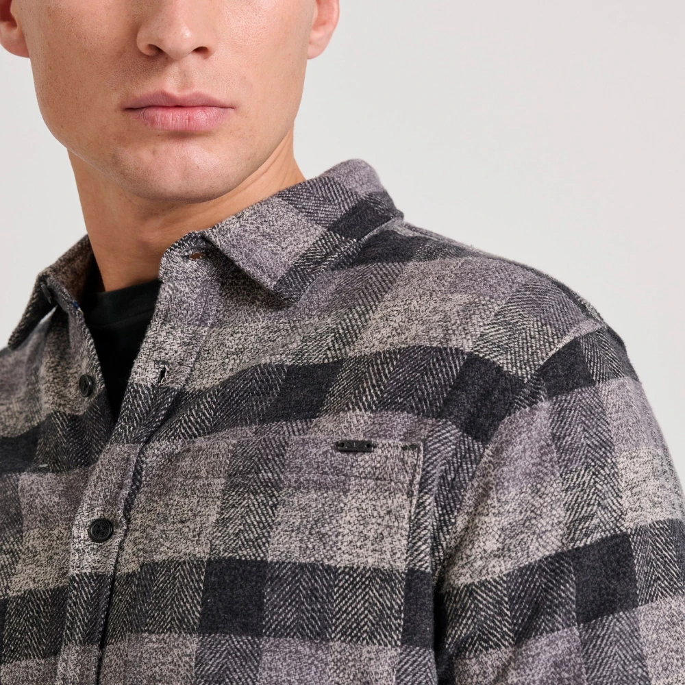 FUNKY BUDDHA Overshirt flannel καρό πουκάμισο