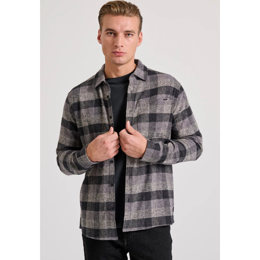 FUNKY BUDDHA Overshirt flannel καρό πουκάμισο