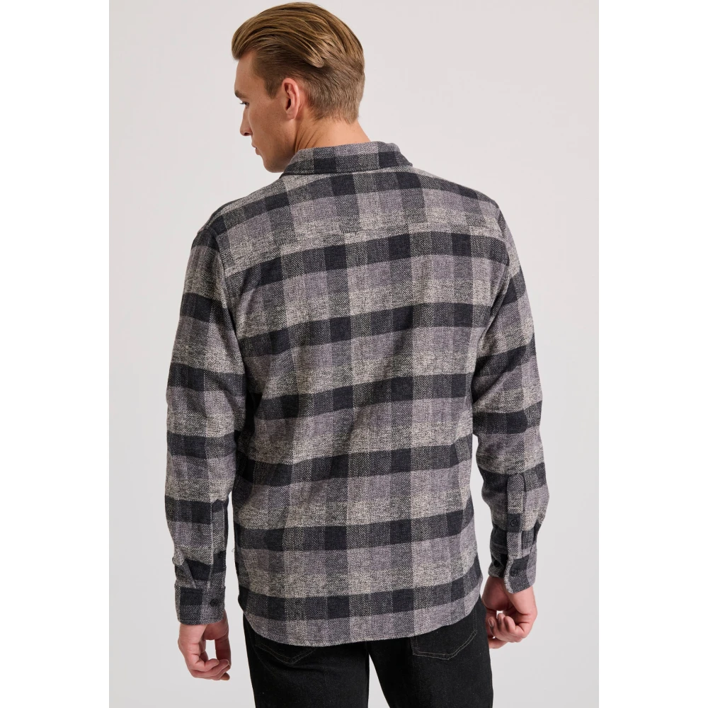 FUNKY BUDDHA Overshirt flannel καρό πουκάμισο