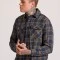 FUNKY BUDDHA Overshirt flannel καρό πουκάμισο με τσέπες
