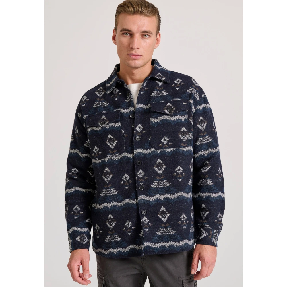 FUNKY BUDDHA Overshirt flannel πουκάμισο με pattern