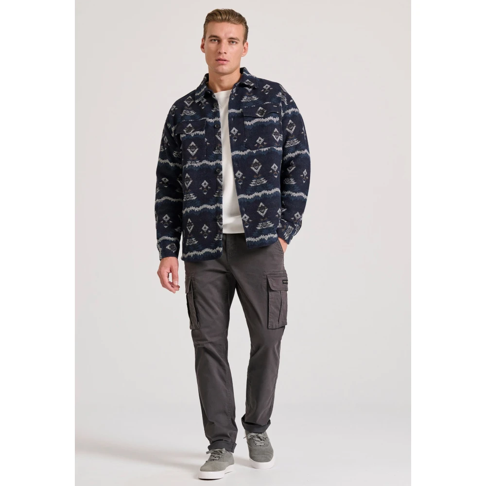 FUNKY BUDDHA Overshirt flannel πουκάμισο με pattern