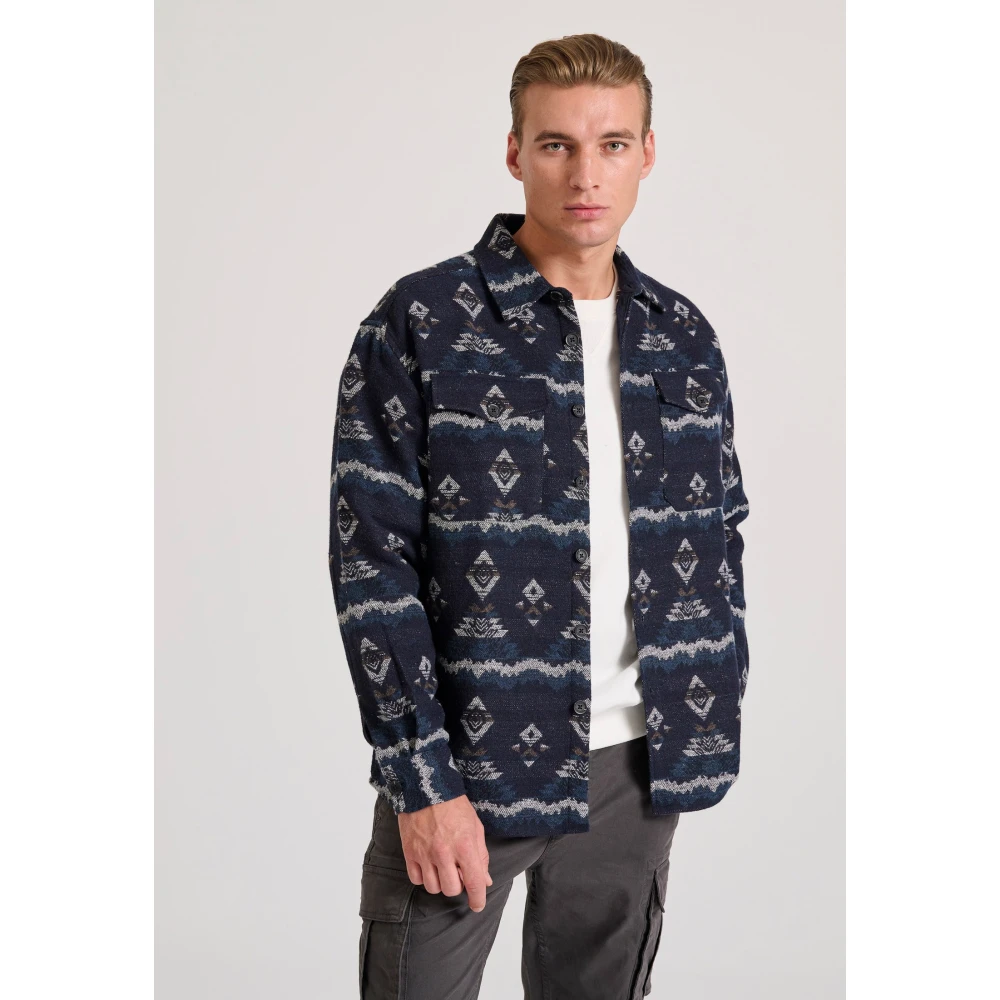FUNKY BUDDHA Overshirt flannel πουκάμισο με pattern