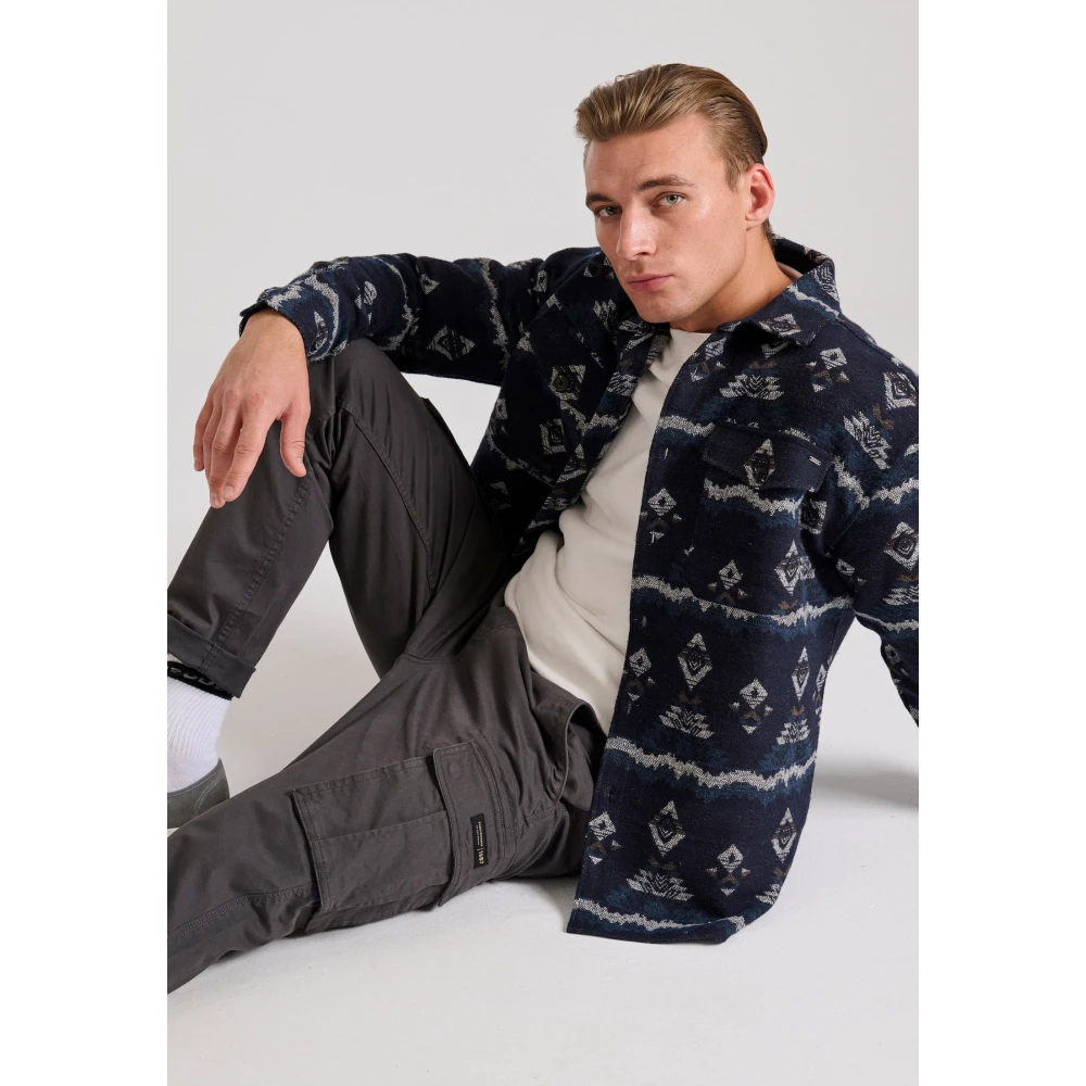 FUNKY BUDDHA Overshirt flannel πουκάμισο με pattern