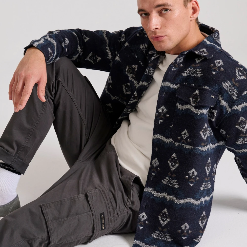 FUNKY BUDDHA Overshirt flannel πουκάμισο με pattern