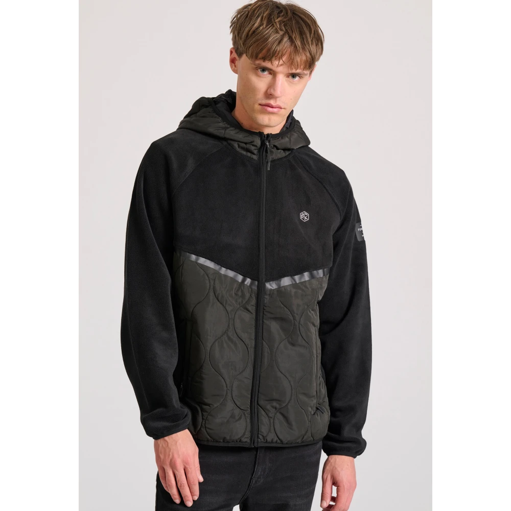 FUNKY BUDDHA Oversized fleece ζακέτα φούτερ με κουκούλα
