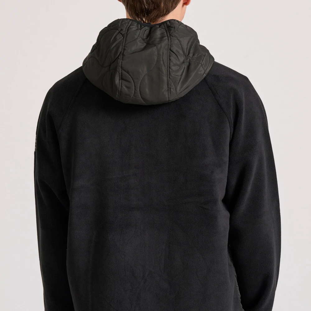 FUNKY BUDDHA Oversized fleece ζακέτα φούτερ με κουκούλα