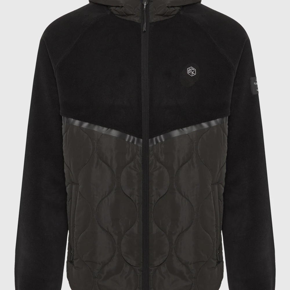FUNKY BUDDHA Oversized fleece ζακέτα φούτερ με κουκούλα